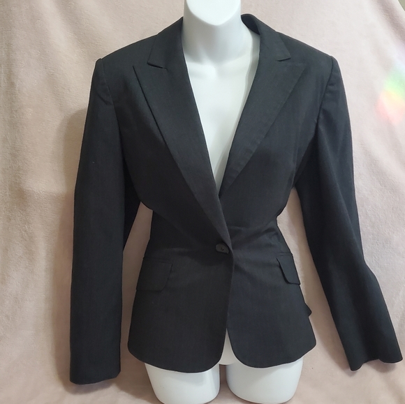 Like NEW 2-Piece Jones New York Pants Suit Charcoal Gray Sz 8 - Picture 6 of 16